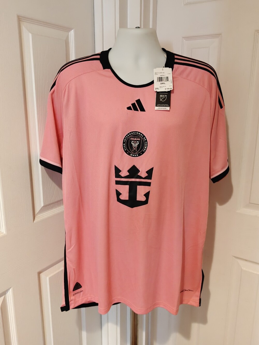 Men's Inter Miami CF 24/25 adidas Home Jersey Pink MLS Soccer Size XXL NWT